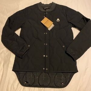Burton lightweight black adjustable bomber jacket.